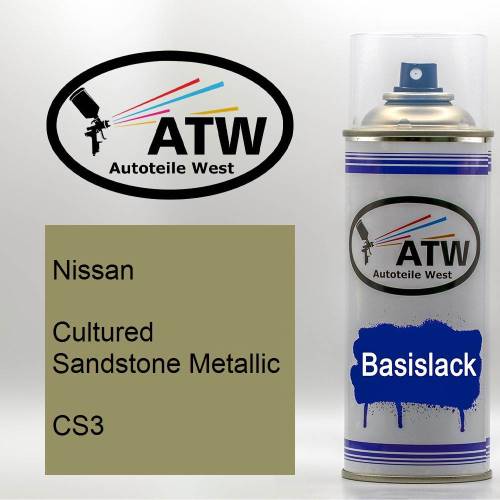 Nissan, Cultured Sandstone Metallic, CS3: 400ml Sprühdose, von ATW Autoteile West.